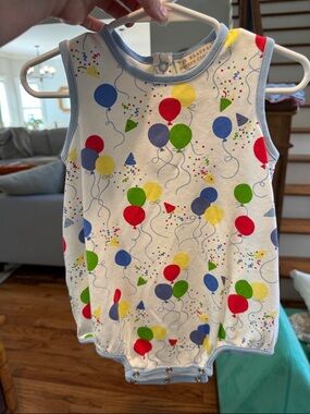 Baby Onesie with Colorful Balloons TBBC Patton play